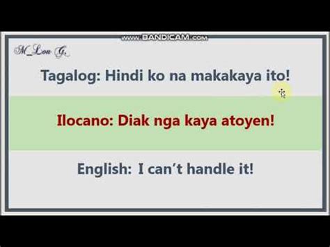 ukinana kitdi ilocano to tagalog|Ukinana kitdi in English with contextual examples .
